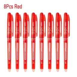 DELVTCH Erasable Gel Pen 0.7mm 0.5mm Bullet Tip Blue Black Red Color Ink Refill Rods Writing Drawing Painting Washable Handle