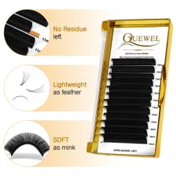 Quewel Easy Fan Volume Eyelash Extension Blooming Lashes Self-making Flowering Fast Fans Eyelashes Bloom Thick Faux Mink Lash