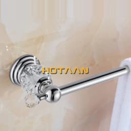 Luxury Crystal Silver Bathroom Accessories Set Chrome Polished Brass Bath Hardware Set Wall Mounted Bathroom Products Banheiro