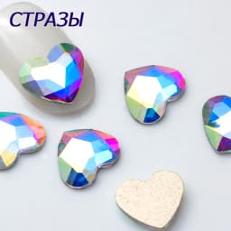 5.5x6mm 20pcs Heart Shape Nail Art Rhinestones Korean Fashion Flatback Strass 3D Crystal Stones for DIY Nail Charms Decoration