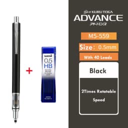 1pcs Uni Mechanical Pencil M5-559 0.3/0.5/0.7mm Lead Kuru Toga ADVANCE Low Center of Gravity Rotary lapiseira papeterie kawaii