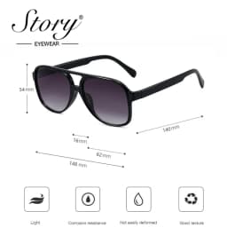 STORY Fashion Vintage Fashion Orange Pilot Sunglasses Women Men Brand Designer Retro Tortoise Aviation Sun Glasses UV400 S40032N