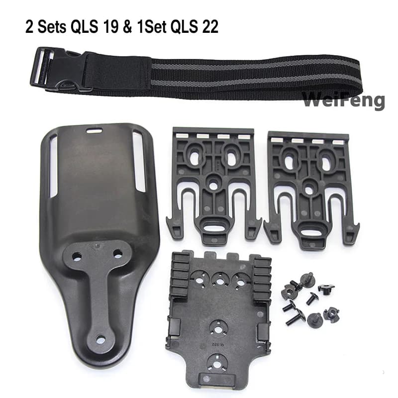 Hunting Quick Locking System Kit Drop Thigh Strap Band with QLS 19 22 Gun Holster for GL 17/USP/Betta M9 Belt Platfrom