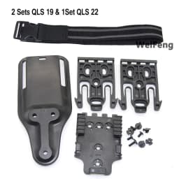 Hunting Quick Locking System Kit Drop Thigh Strap Band with QLS 19 22 Gun Holster for GL 17/USP/Betta M9 Belt Platfrom