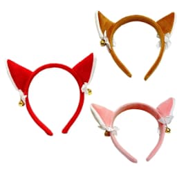 Plush Cow Ear Headband Cosplay Hair Hoop animal hairband cattle horn headwear Devil Headdress