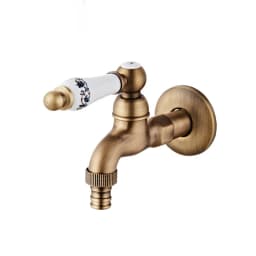 Antique Brass Basin Faucet Kitchen Faucet Garden taps Wall Mounted Lavatory Bathroom Mop Water Tap Washing Machine Faucet