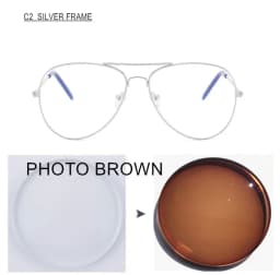 SUMONDY Myopia Glasses Prescription -0.5 to -8.0 Women Men Alloy Frame Photochrom Anti Blue Ray Nearsighted And Astigmatism UF51