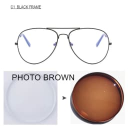 SUMONDY Myopia Glasses Prescription -0.5 to -8.0 Women Men Alloy Frame Photochrom Anti Blue Ray Nearsighted And Astigmatism UF51