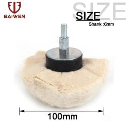 White Cotton Polishing Buffing Pad Mop Wheel Drill Kit Mushroom Shape For Car Polisher Aluminum Stainless Tools Accessories