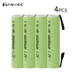 1.2V AAA Rechargeable Battery 900mah Ni-MH Nimh Cell Green Shell with Welding Tabs for Philips Electric Shaver Razor Toothbrush