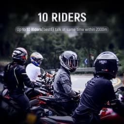 Lexin B4FM-X Bluetooth5.0 Motorcycle Helmet Intercom Headsets Type-C,10 Riders Wireless Communication Music Sharing Moto