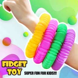 4 Pack Mini Tube Sensory Fidget Toy Colorful Heavy-Duty for Construction Building Educational Toys for Stress Autism ADHD