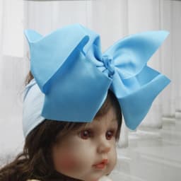 8inch Bows Nylon Headbands for Baby Girls Kids Soft Bows Knot Turban Hair Bands Baby Hair Accessories Children Headwear