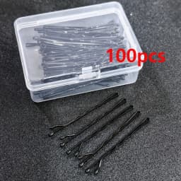 50/100PCS Women 6CM Hair Waved U-shaped Bobby Pin Barrette Salon Grip Clip Hairpins Black Metal Hair Accessories For Bun Gift