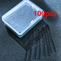 50/100PCS Women 6CM Hair Waved U-shaped Bobby Pin Barrette Salon Grip Clip Hairpins Black Metal Hair Accessories For Bun Gift