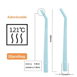 Dental Autoclavable Strong Suction Tips, Dental Duckbill Evacuation Tips Aspirator Saliva Tube Suction Tips Dental Material