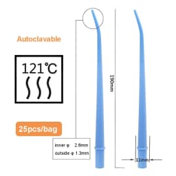 Dental Autoclavable Strong Suction Tips, Dental Duckbill Evacuation Tips Aspirator Saliva Tube Suction Tips Dental Material
