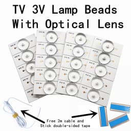 30 Pcs high quality 6V 3V SMD Lamp Beads with Optical Lens Fliter for 32-65 inch LED TV Repair CL-40-D307-V3 100%NEW