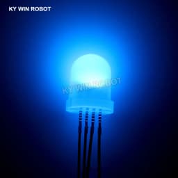 10PCS 8mm Full-color LED RGB Red/Green/Blue Common Cathode/Anode Four Feet Transparent Highlight Color Light 8mm Diode Colorful