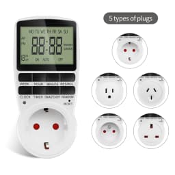 Electronic Digital Timer Switch Socket Kitchen Timer Outlet Programmable Timing Socket Control 220V EU US UK AU Plug
