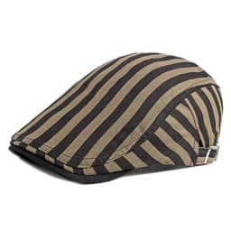 LDSLYJR Cotton Solid Color Striped Newsboy Caps Flat Peaked Cap Men and Women Painter Beret Hats 12