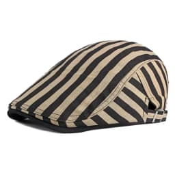 LDSLYJR Cotton Solid Color Striped Newsboy Caps Flat Peaked Cap Men and Women Painter Beret Hats 12