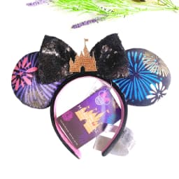 Disney New February Pirate Mickey Mouse Ear Headband Sequin Hair Bow Cosplay Party Headwear Girl Toy Birthday Gift