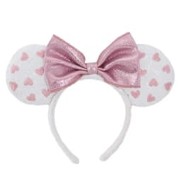 Disney New February Pirate Mickey Mouse Ear Headband Sequin Hair Bow Cosplay Party Headwear Girl Toy Birthday Gift