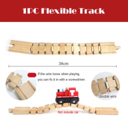 All Kinds Wooden Train Track Accessories Beech Wooden Railway Track Fit for All Brand Train Toys for Children Educational