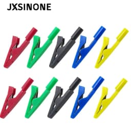 JXSINONE P2009 6Colors Full Insulated Crocodile clip connect 2mm Banana Female Adapter Test Probe Alligator Clip