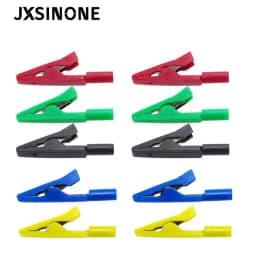 JXSINONE P2009 6Colors Full Insulated Crocodile clip connect 2mm Banana Female Adapter Test Probe Alligator Clip