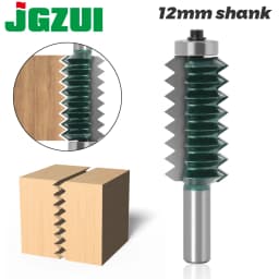 12 Shank Raised panel"V"joint Bits Finger Joint Glue Milling Cutter for Wood Tenon Woodwork Cone Tenon Milling Tenoning Machine
