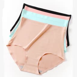 Women's underwear ice silk High waist Seamless Panties soft Lingerie Slimming Abdomen In Hip Lift plus size Breathable Briefs