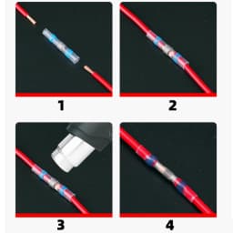 Waterproof Solder Connector Terminals,Heat Shrink Casing with Solder Connectors,Electrical Butt Wire Connector Sealing Tube