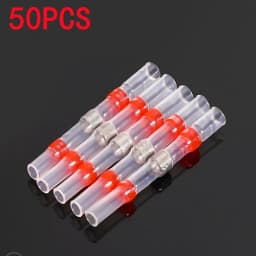 Waterproof Solder Connector Terminals,Heat Shrink Casing with Solder Connectors,Electrical Butt Wire Connector Sealing Tube