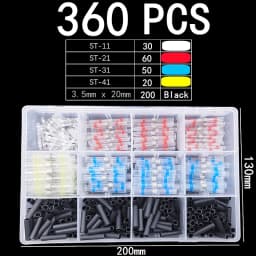 Waterproof Solder Connector Terminals,Heat Shrink Casing with Solder Connectors,Electrical Butt Wire Connector Sealing Tube