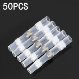 Waterproof Solder Connector Terminals,Heat Shrink Casing with Solder Connectors,Electrical Butt Wire Connector Sealing Tube