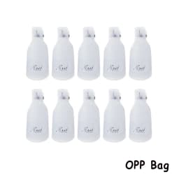 10 Pcs/Bag Colorful Acrylic Nail Art Soak Off Cap Clips Nails Cleaning Manicure UV Gel Polish Soak off Wrap Tools For Finger