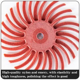 1" Radial Bristle Disc Kit Abrasive Brush 3/2.35mm Shank Detail Polishing Wheel for Rotary Tool Accessories