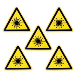 5Pc PVC Warning Signs Sticker Logo Security Safety Labels Water-Resistant Oil-Proof Warning Tag Wall Machine Sticker 25/50/100mm