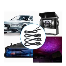 1/2/3/5/6m Male to Female Cable Car DVR Rear View Camera Extension Connector 4pin 4 Core HD Monitor Vehicle Copper Wire R1