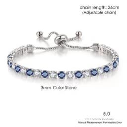 Adjustable Multicolor Tennis Bracelets for Women Ladies Wedding Rainbow Colorful Zircon Charm Bracelet Hand Chain Jewelry DZH043
