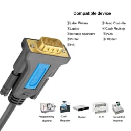 Jasoz USB to RS232 COM Port Serial Cable Adapter PDA 9 DB9 Pin Prolific PL2303 for Windows 7 8.1 10 Vista Mac OS USB RS232 Cable