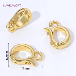 Trendy 18K Gold Plated Hinged Necklace Enhancer For DIY Necklace Making Supplies Brass Pendant Bail Jewelry Materials Wholesale