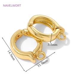 Trendy 18K Gold Plated Hinged Necklace Enhancer For DIY Necklace Making Supplies Brass Pendant Bail Jewelry Materials Wholesale