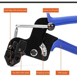 Cable Ties Plier Stainless Steel Locking Tie Hand Wrap Tool Multi-Purpose Cutting Tension Automatic Zip Tie Gun Durable