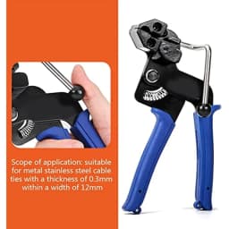 Cable Ties Plier Stainless Steel Locking Tie Hand Wrap Tool Multi-Purpose Cutting Tension Automatic Zip Tie Gun Durable