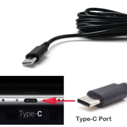 Car USB Charging Cable Wire With Mini Micro Type-C Port for Dashcam Car DVR Camera Video Recorder / GPS, Lengh 3.5m ( 11.5ft )