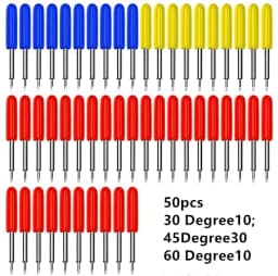 30/45/60 Degrees Replacement Blades For Roland Cricut Plotter Blade Knife Cutter Blades For Power Tools Cutting Plotter 50PCS