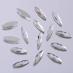 3x11mm 20pcs Net Facet Navette Crystal AB Flat Back Nail Art Shiny Rhinestone Glass Manicure Tips Charms 3D Nail Decoration